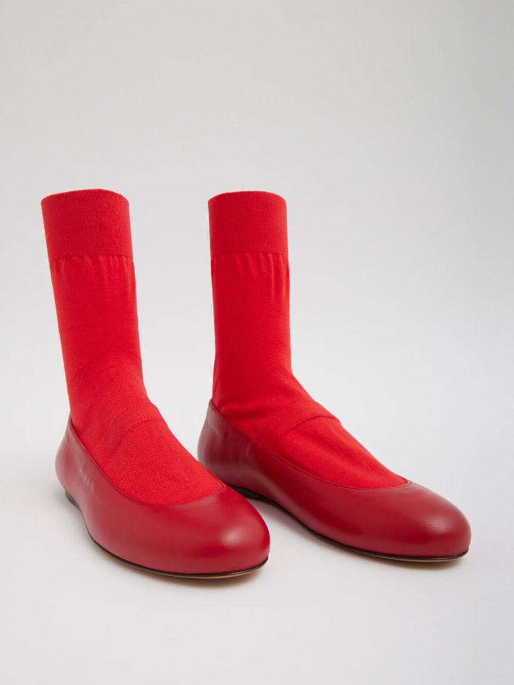 Tibi Women's Red Ballet-shoes. Borge sock shoes. Brand New.
